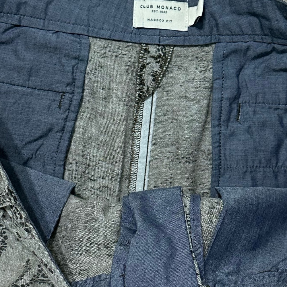 Club Monaco Maddox fit leaf print shorts 31 - Picture 7 of 9